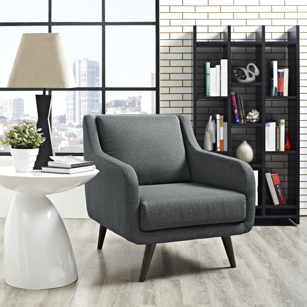 Sonia Upholstered Armchair   Midcentury   Armchairs And Accent Chairs   by HedgeApple  Houzz