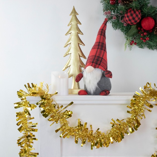 Gold Boa Wide Cut Tinsel Christmas Garland Unlit