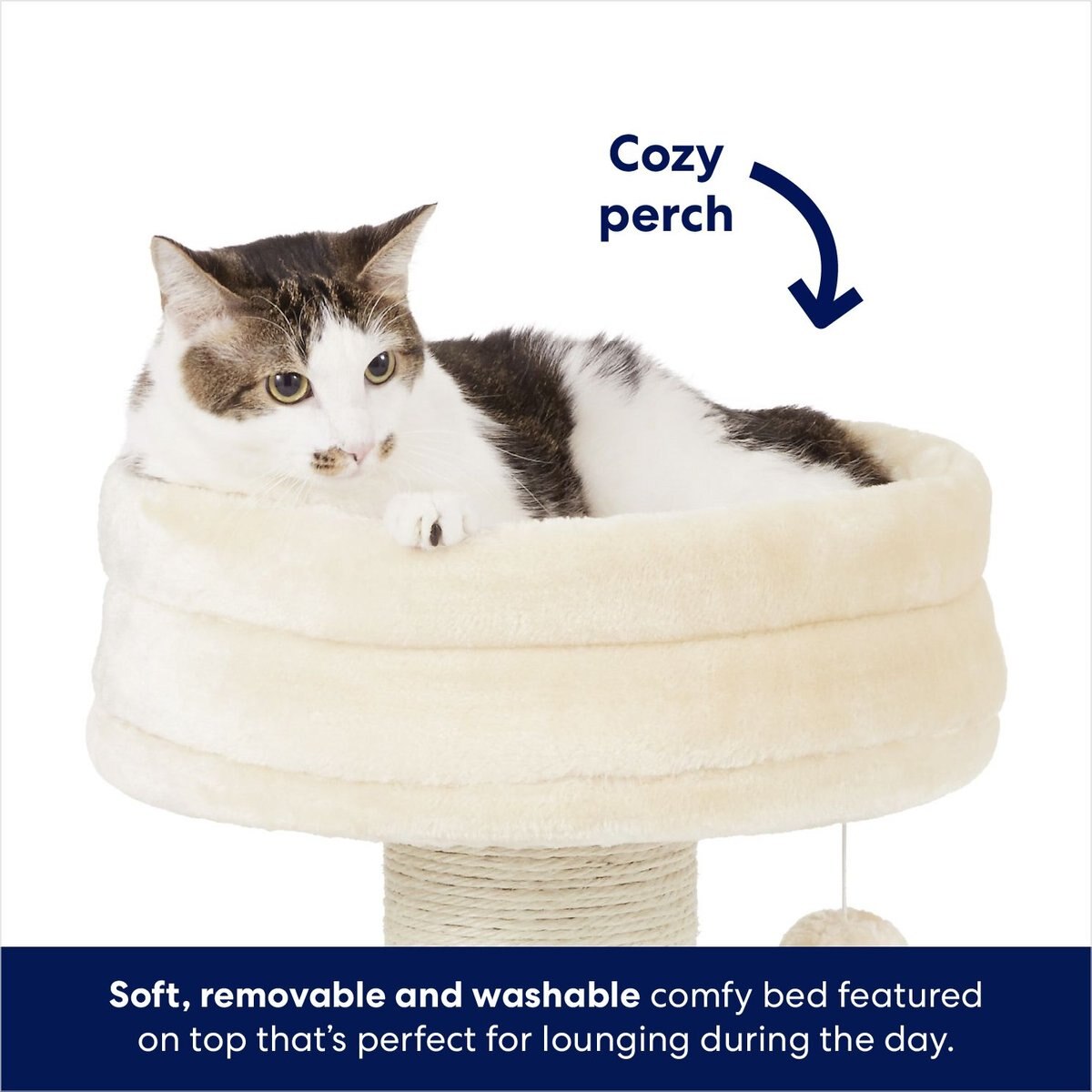 Frisco 24.8-in Heavy Duty Faux Fur Cat Tree