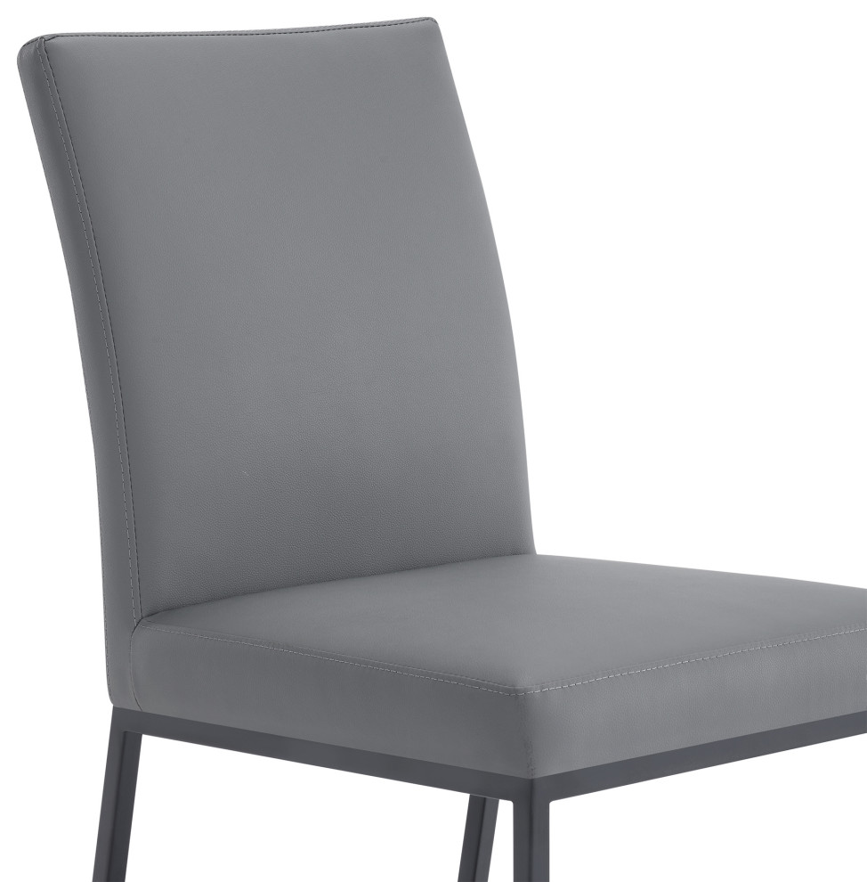 Trevor Contemporary Dining Chair  Matte Black Finish  Set of 2   Transitional   Dining Chairs   by Kolibri Decor  Houzz