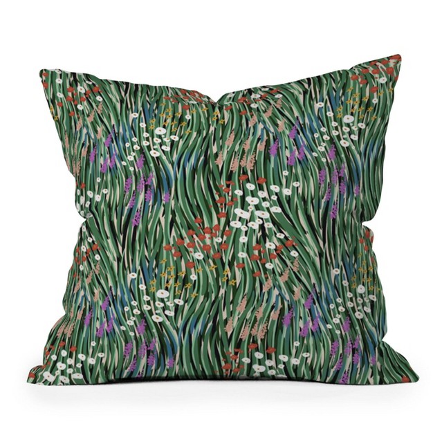 Windy Day In Garden Outdoor Throw Pillow Deny Designs