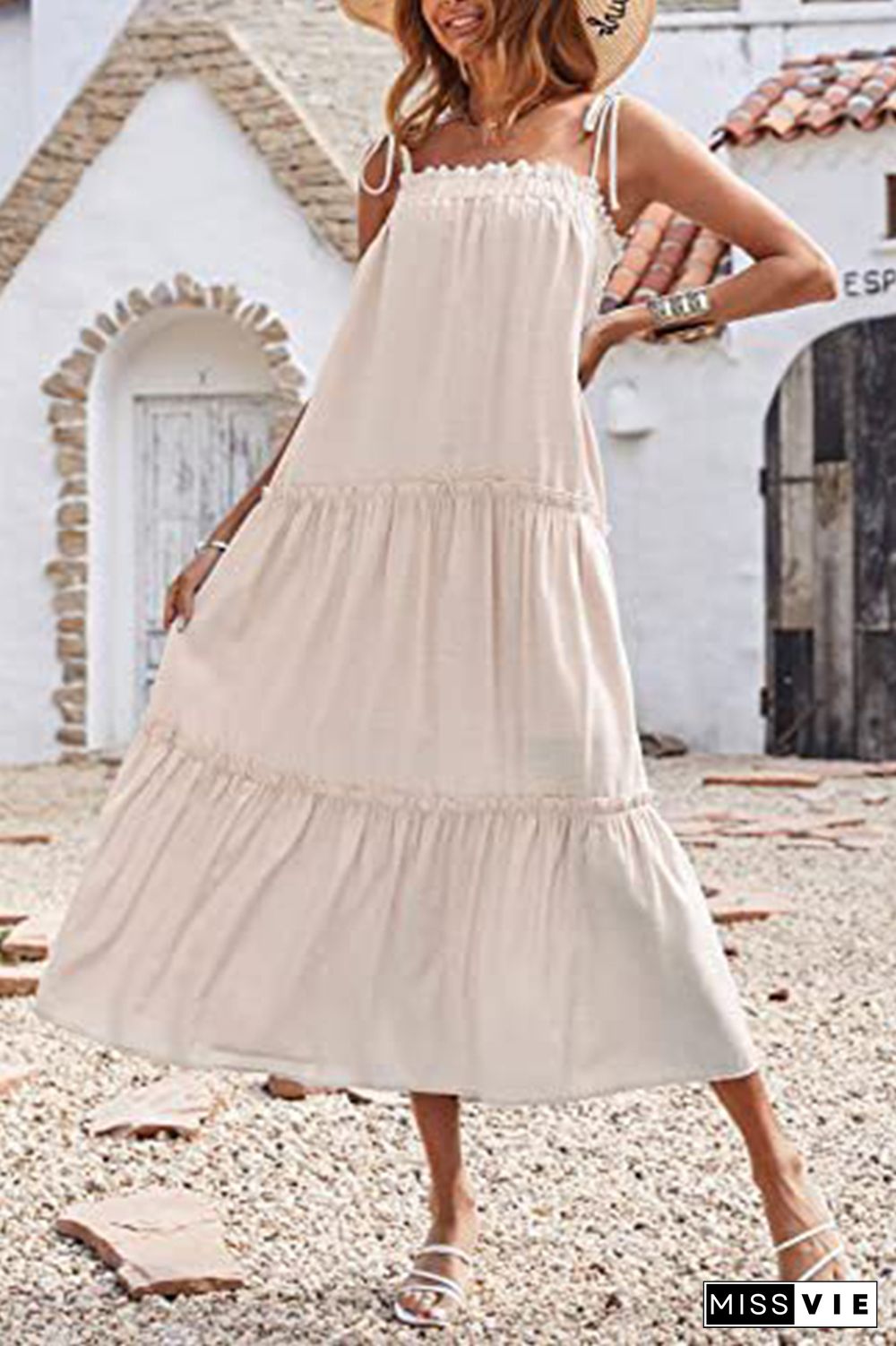 Solid Color Slip Swing Dress Wholesale