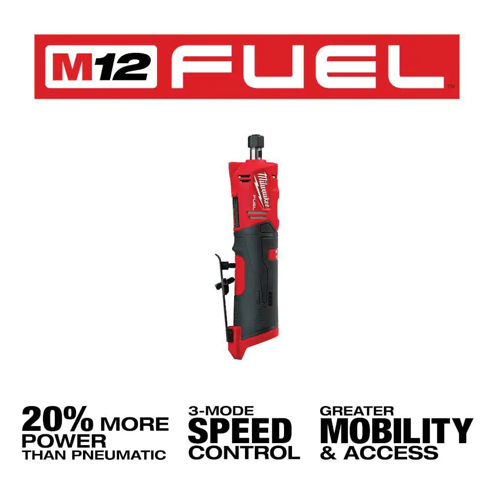 Milwaukee 2486-20 M12 FUEL 12V Lithium-Ion Brushless Cordless 1/4 in. Straight Die Grinder (Tool-Only)