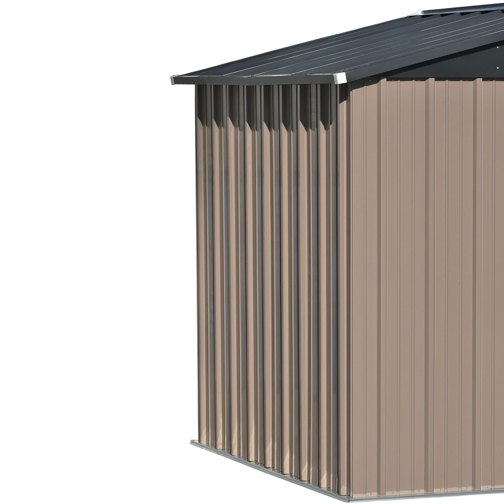 Metal Storage Shed with Adjustable Shelf and Lockable Doors Tool Cabinet with Vents