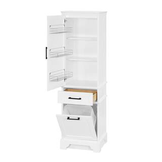 Home Decorators Collection Cherrydale 20 in. W x 18 in. D x 72 in. H White Linen Cabinet Cherrydale LC-W