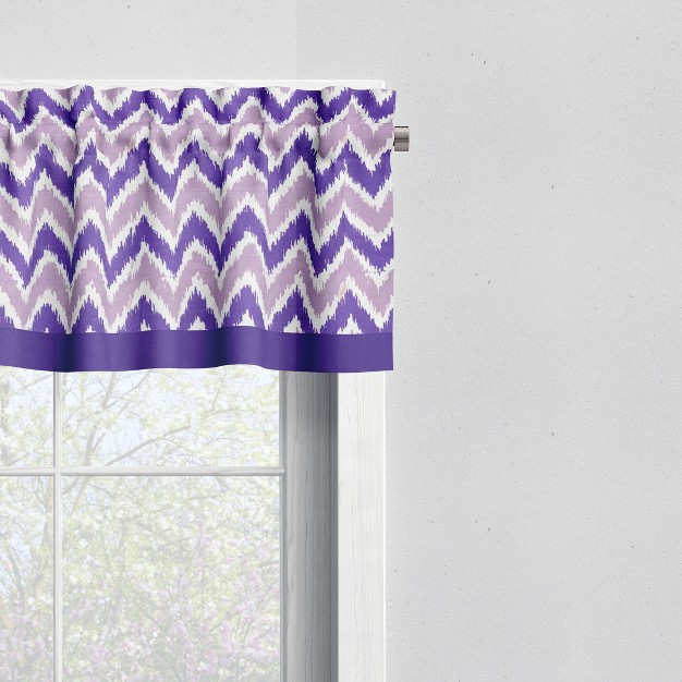 Bacati Mixnmatch Purple Chevron Zigzag Window Valance