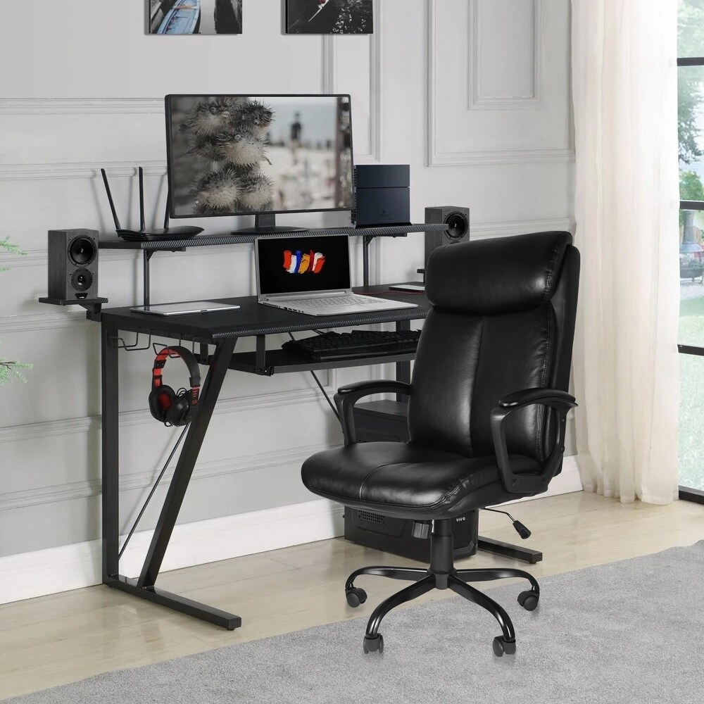 Office Desk Chair with PU Leather Adjustable Height Tilt Swivel   26.97\