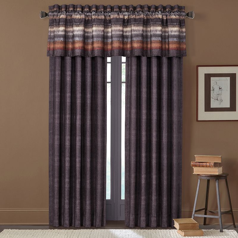 Five Queens Court Medina Chocolate 2-pack Window Curtain Set