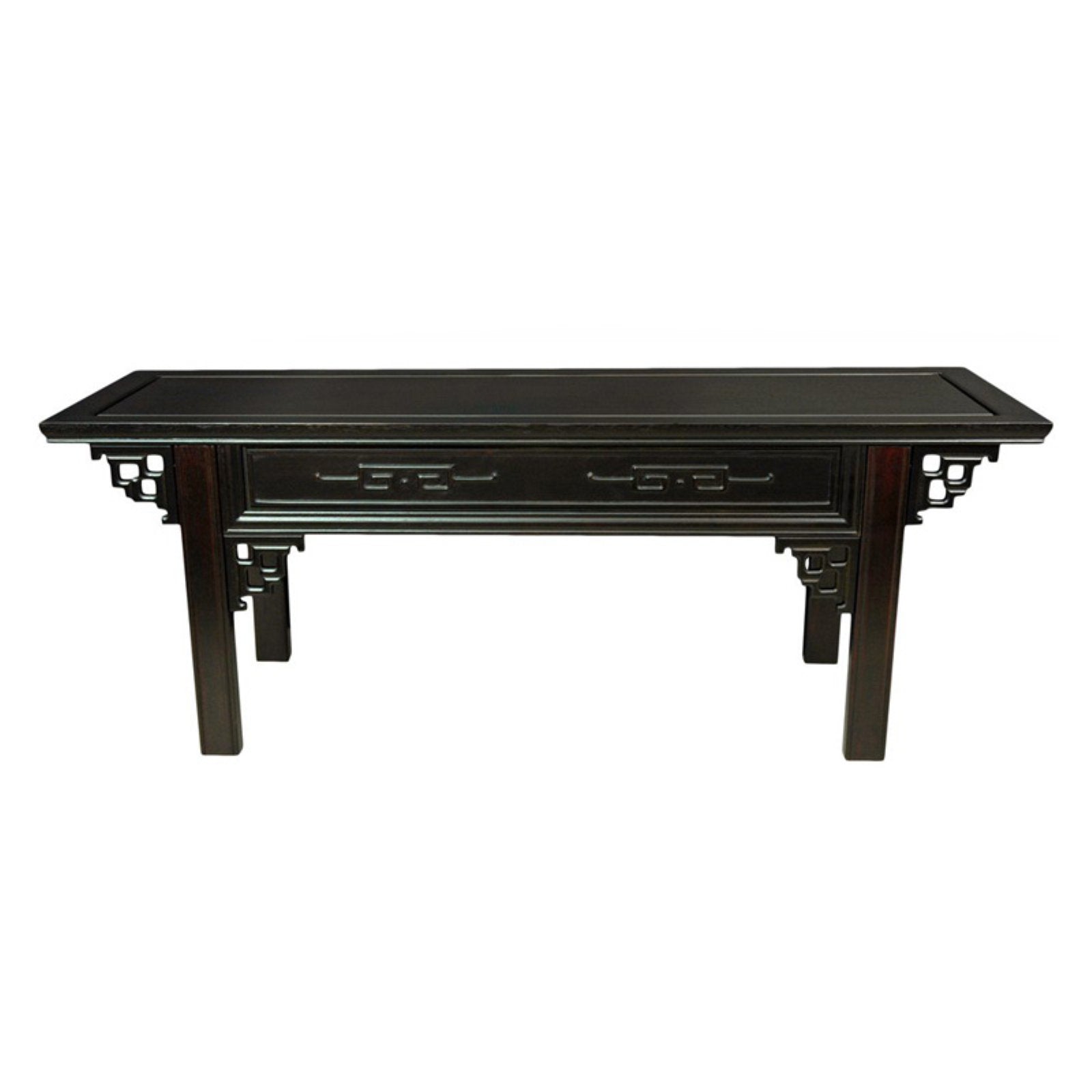 Oriental Furniture Japanese Altar Bench, 43.25"W x 16.25"H, Oriental design