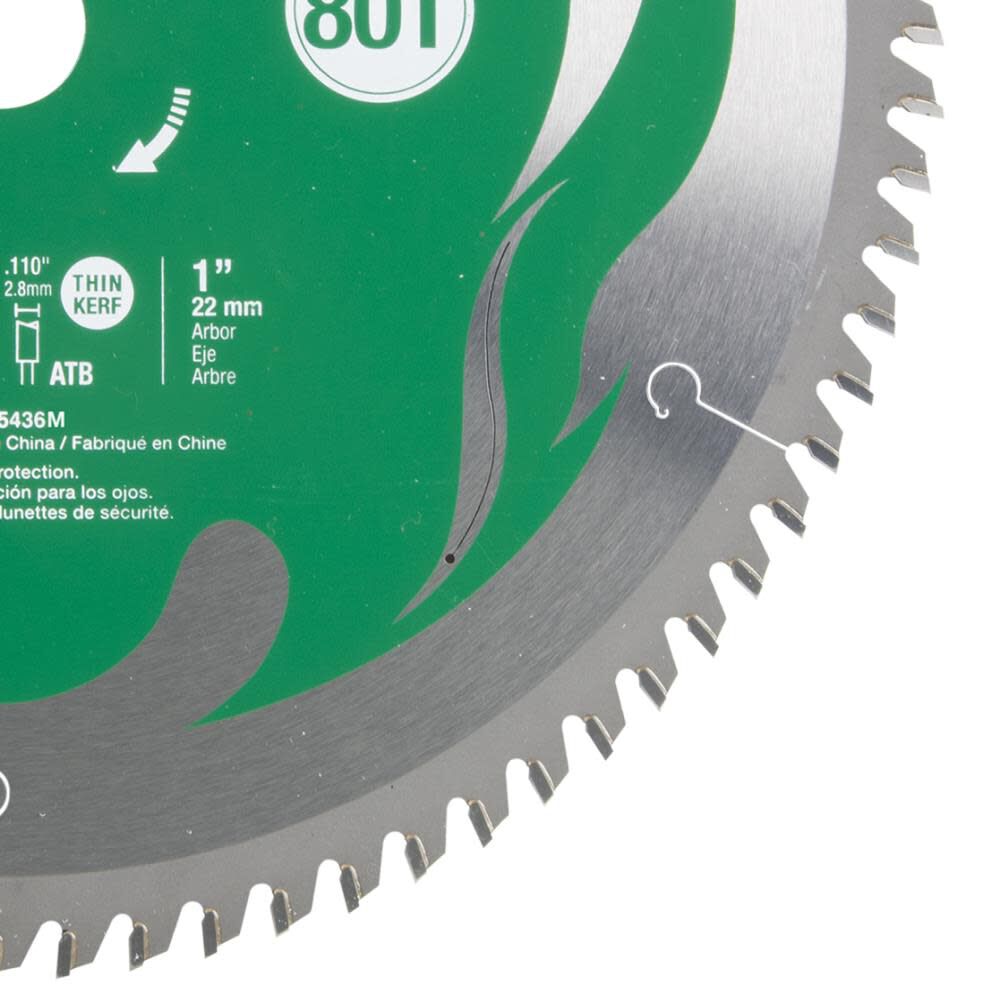 Metabo HPT 12 In. 80T Fine Finish VPR Blade 115436M from Metabo HPT