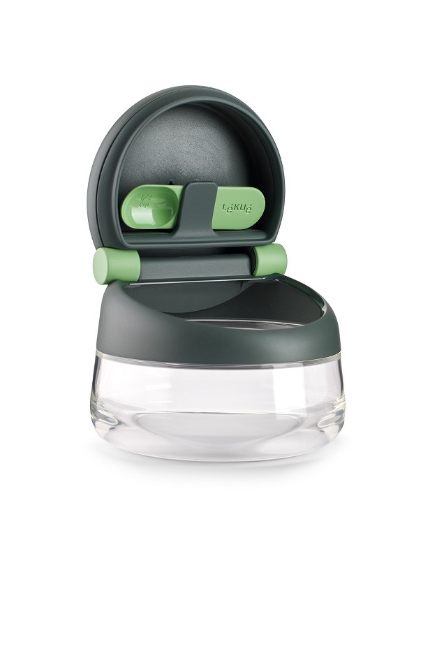 Lekue Salt Cellar Glass And Abs 16 9 Oz Black