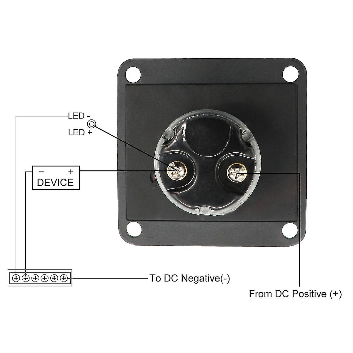 Dc 12v 10a 2 Position Ignition Switch On/off Key Switch With Panel + 2 Keys