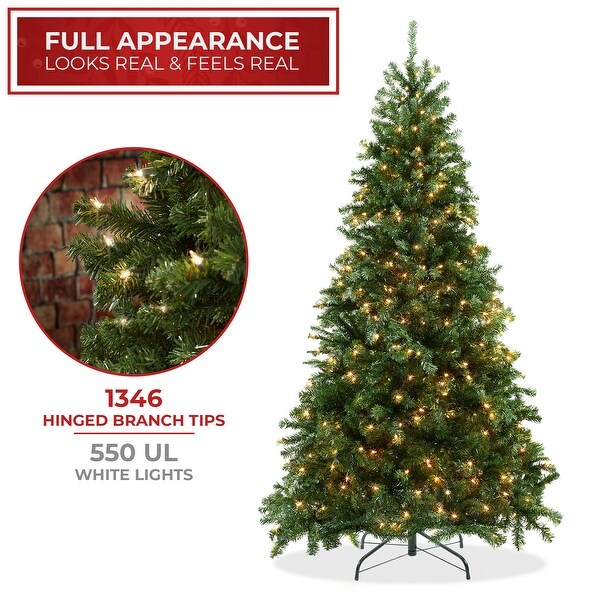 PreLit Realistic Green Spruce Artificial Christmas Tree，Stand