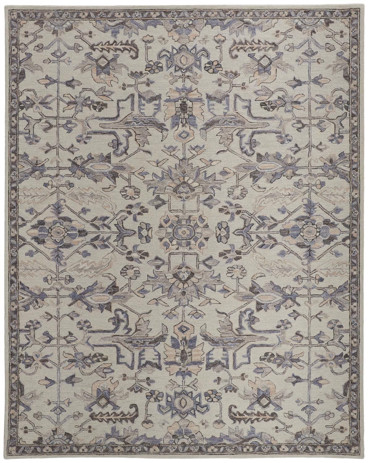 Faris Hand Tufted Gray and Blue Rug by BD Fine