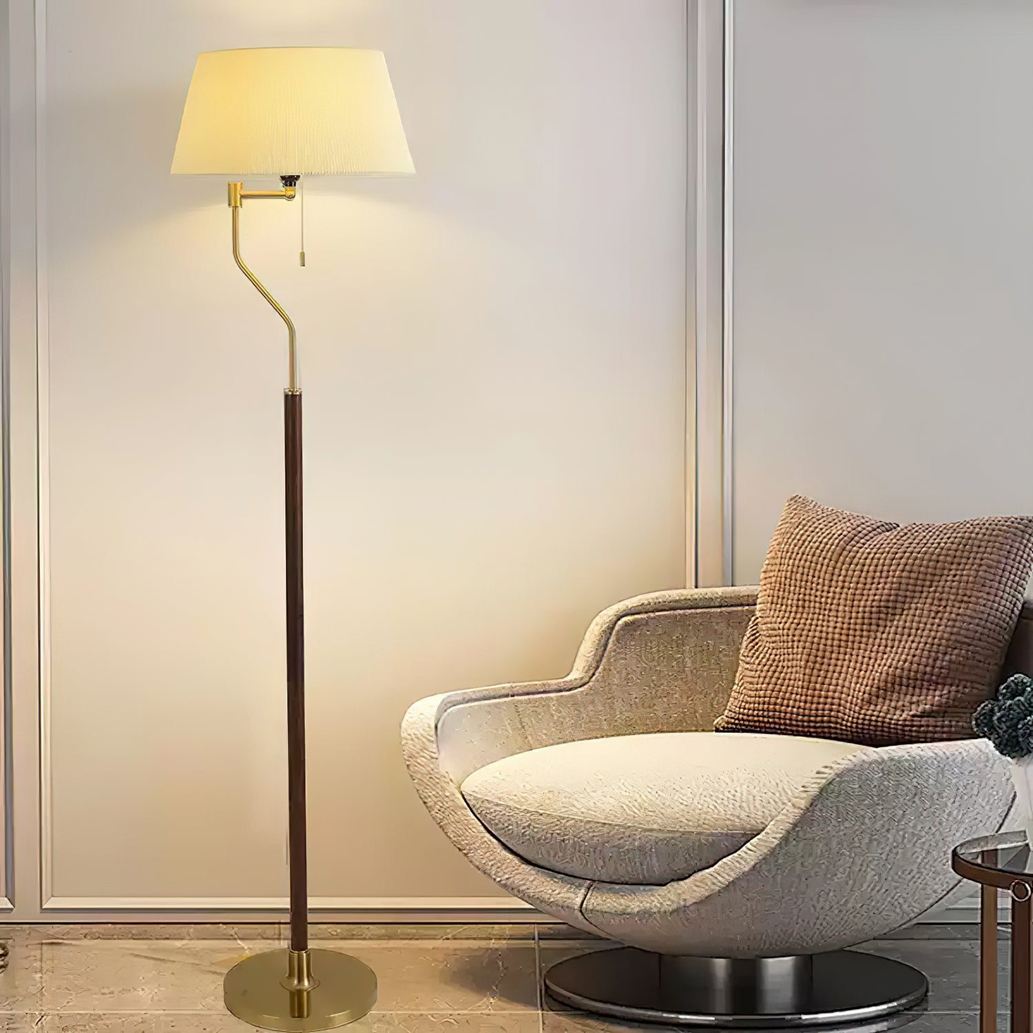 Walnut Whisper Floor Lamp