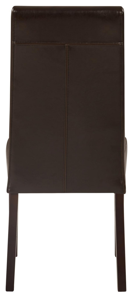 Aelwyn Leather Chair  Brown (Set Of 2)   Transitional   Dining Chairs   by Virgil Stanis Design  Houzz