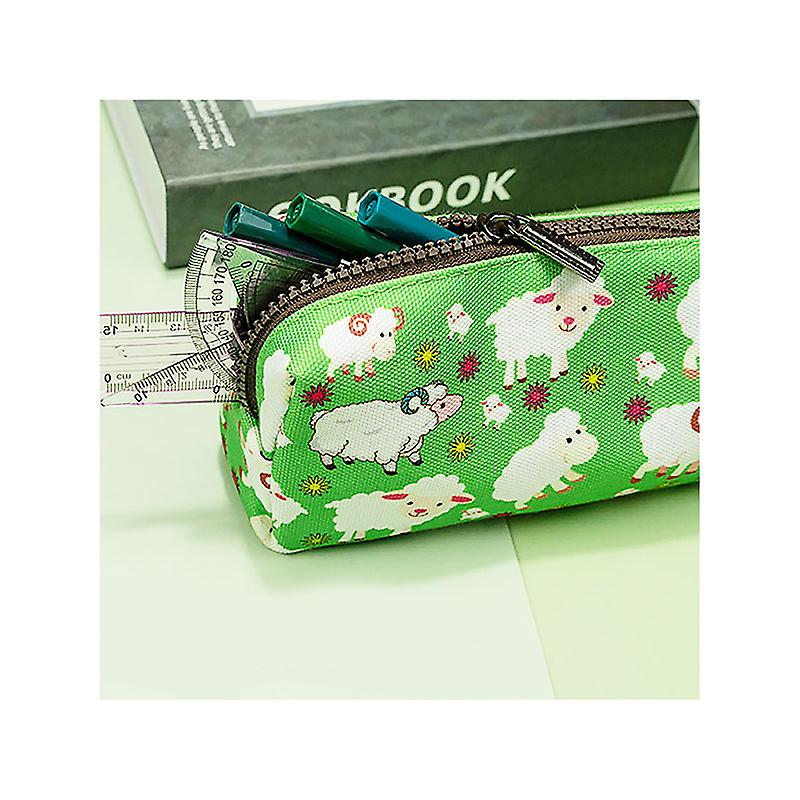 Lparkin Cute Sheep Pencil Case Canvas Pen Bag Pouch Stationary Gadget Case