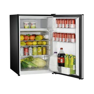 Magic Chef 4.5 cu. ft. Mini Fridge with True Freezer in Stainless Look HMTR450SE