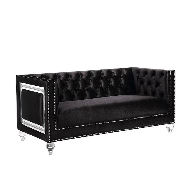 Heibero Sofa Black Velvet Acme Furniture