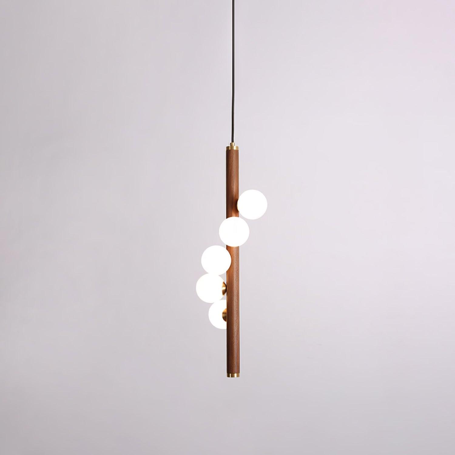 Vertical Orb Timber Pendant Lamp