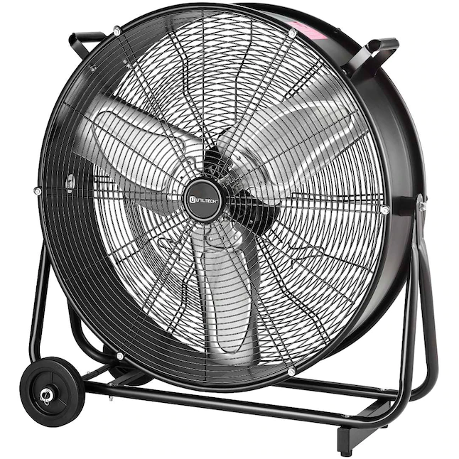 Utilitech 24-in 2-Speed Indoor Black Industrial Fan