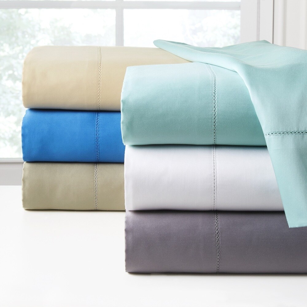 Pointehaven 410 Thread Count Cotton Oversized Bed Sheet Set