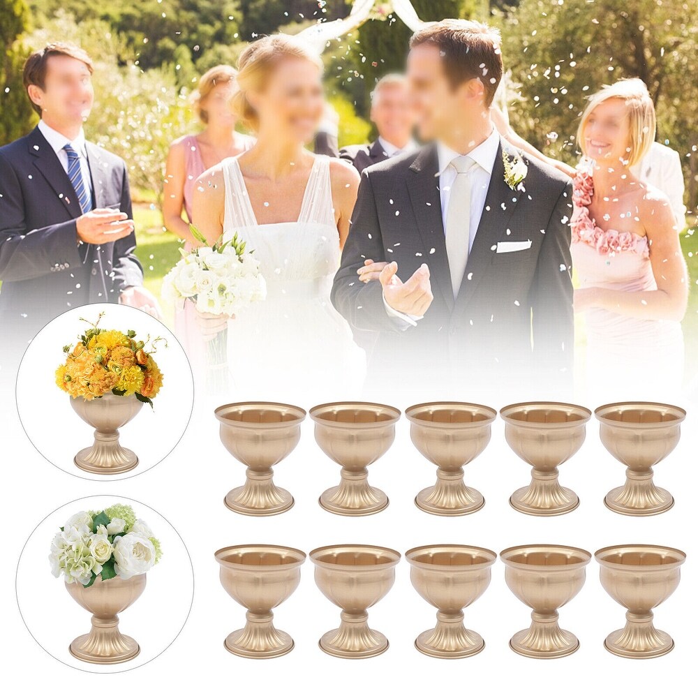 10 Pcs Gold Wedding Tabletop Vases Table Centerpiece Decoration