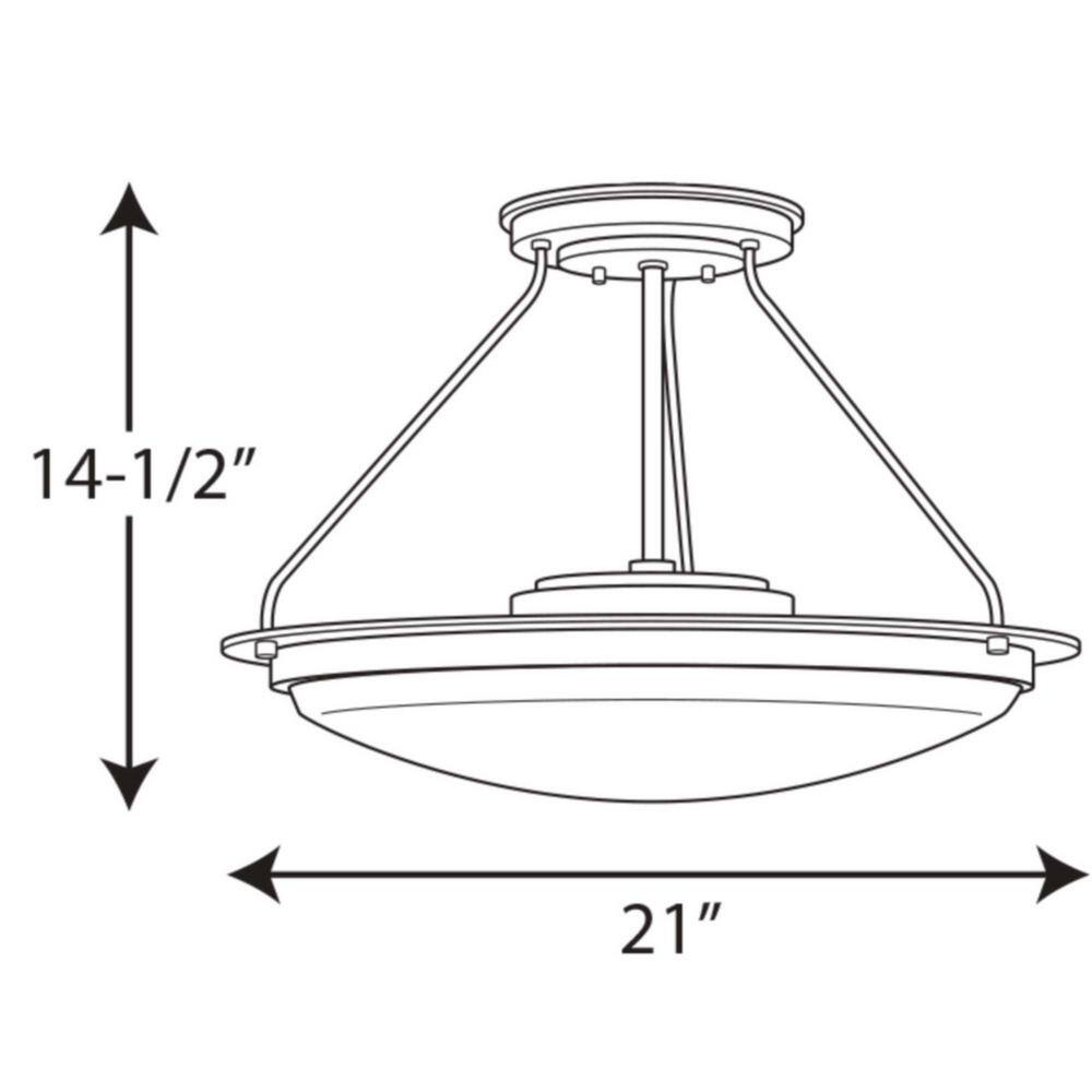 Progress Lighting Apogee Collection 45-Watt Architectural Bronze Integrated LED Semi-Flush Mount P350065-129-30