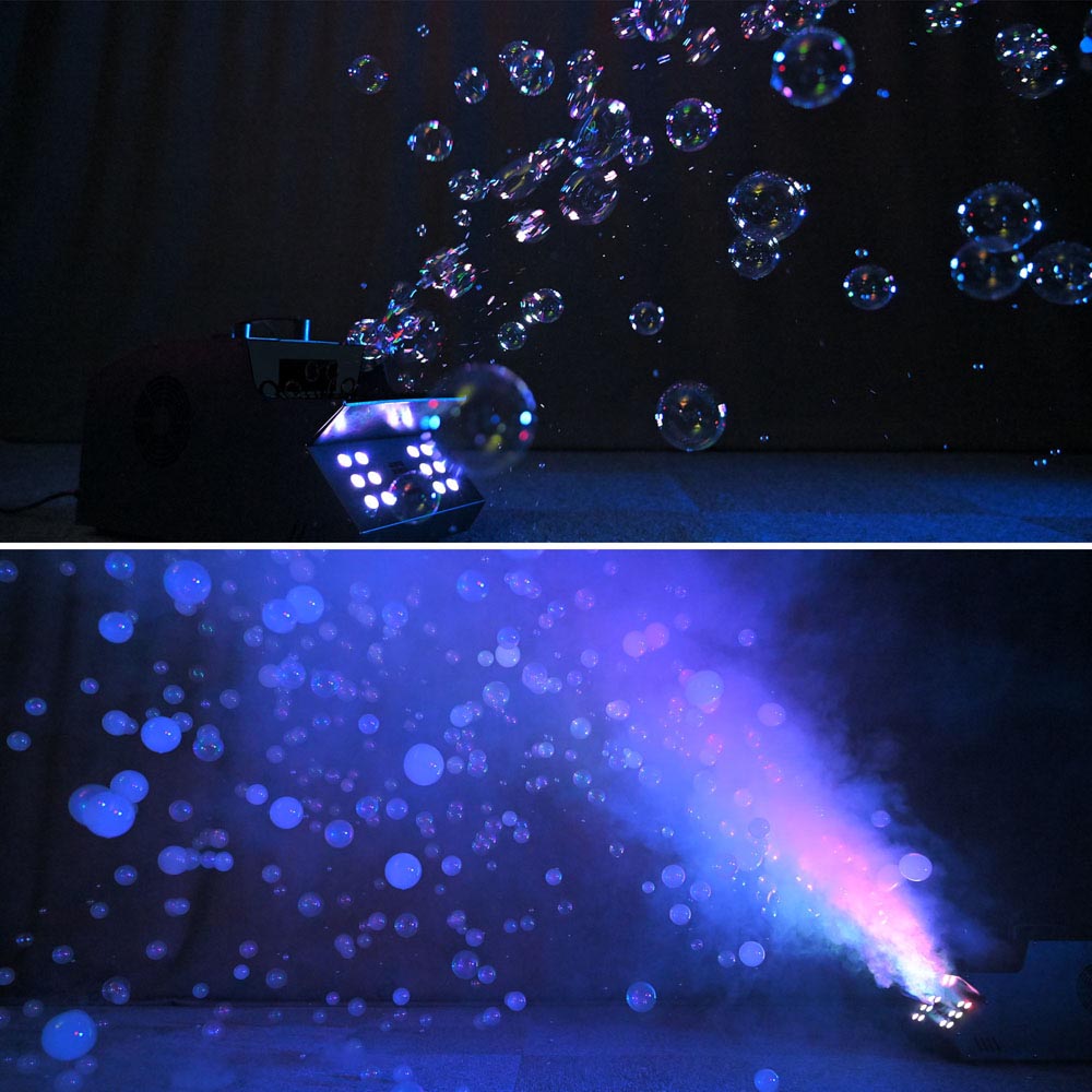 Yescom 3in1 LED Fog Bubble Machine with Remote DMX 12-RGB 2500W