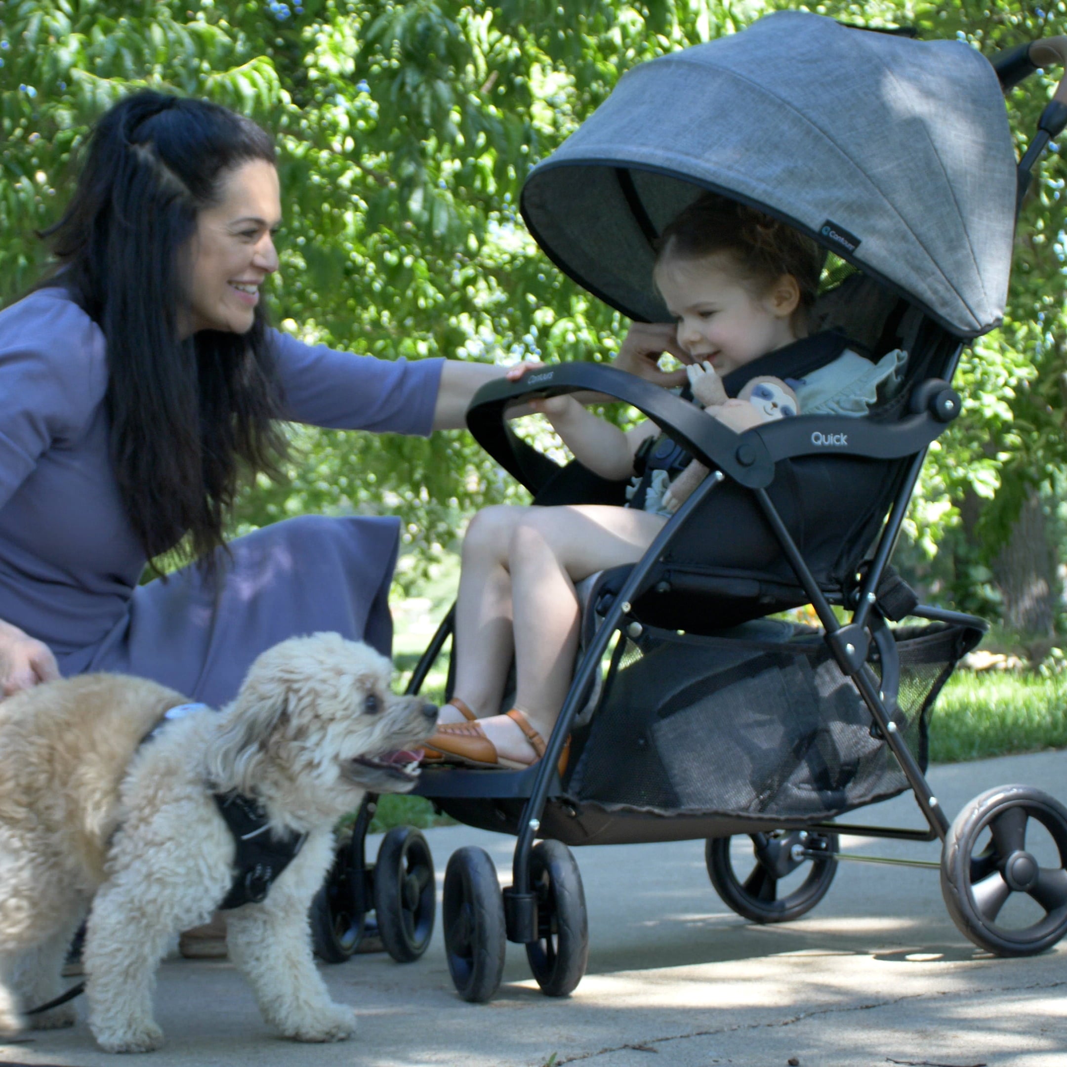 Contours Quick® Lightweight Baby Stroller for Boy or Girl, Gray