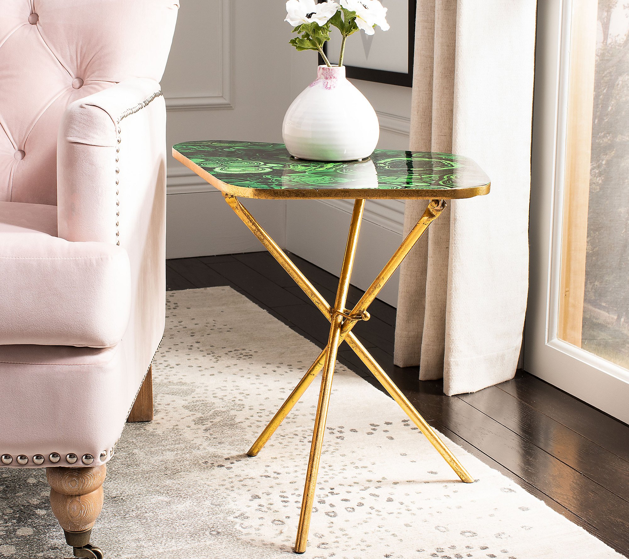 Safavieh Zamara Faux Agate Side Table