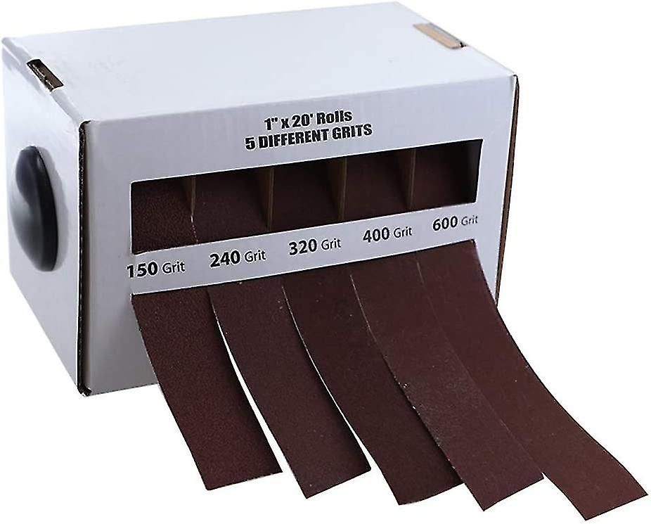 6 Meter Roll Sandpaper， 150/240/320/400/600 Grit， 5 Rolls Sanding Tape， Dry Polishing Abrasive Tools