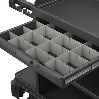 Suncast Commercial Lockable Slide Drawer with Dividers Housekeeping Cart Accessory HKCDRW2