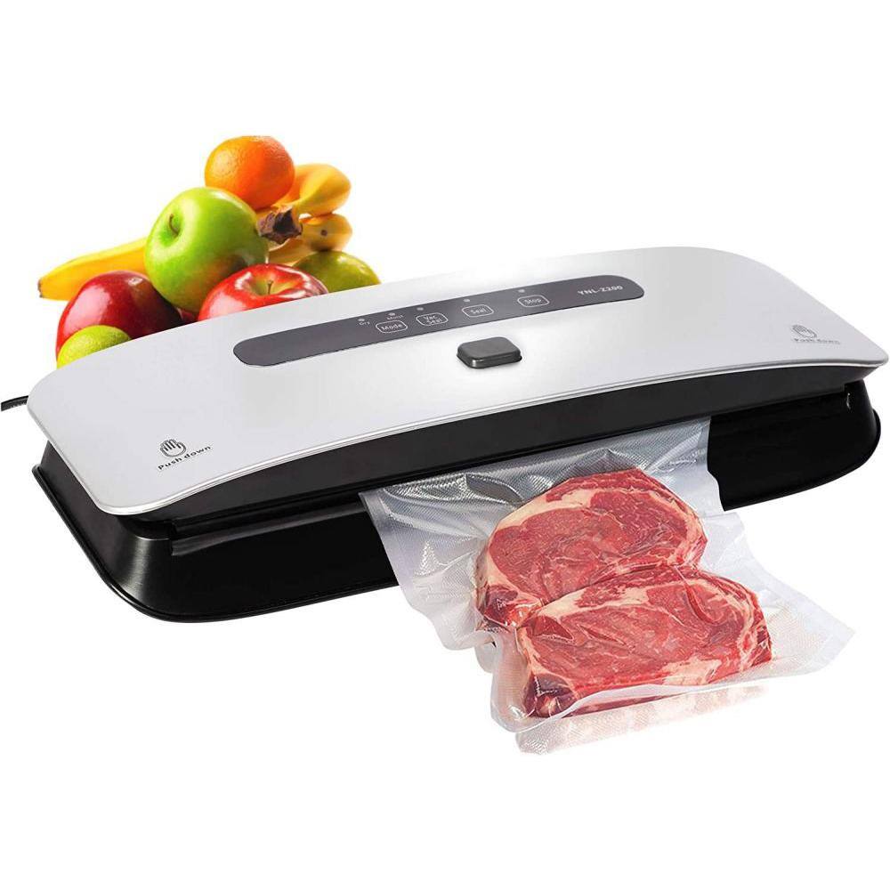 Aoibox Food Vacuum Sealer Machine Strong Suction Power Dry and Moist Mode Starter Kit for Food Preservation and Sous Vide HDDB1567