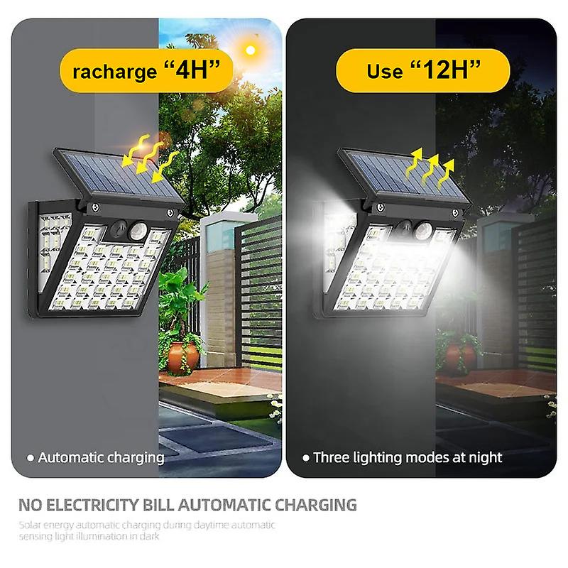 New Solar Wall Lights Waterproof Outdoor Solar Lamp Sensor Solar Powered Sunlight Street Light For 5500k Garden Decoration