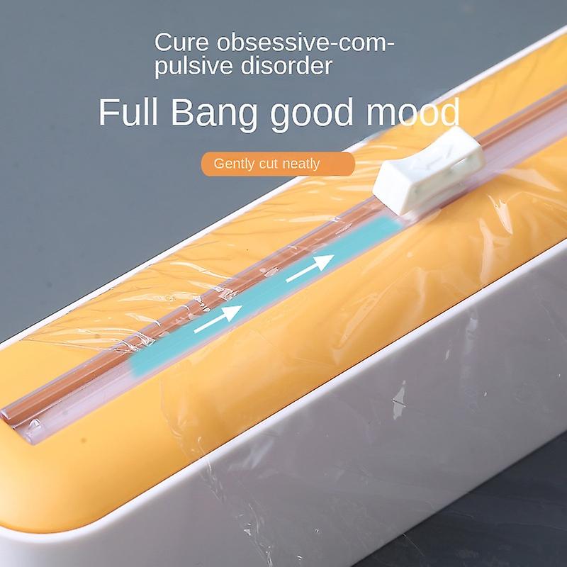 Cling Wrap Cutter Cling Film Storage Foil Dispenser Food Plastic Wrap Dispenser Aluminum Organizer Kitchen Cling Wrap Dispenser