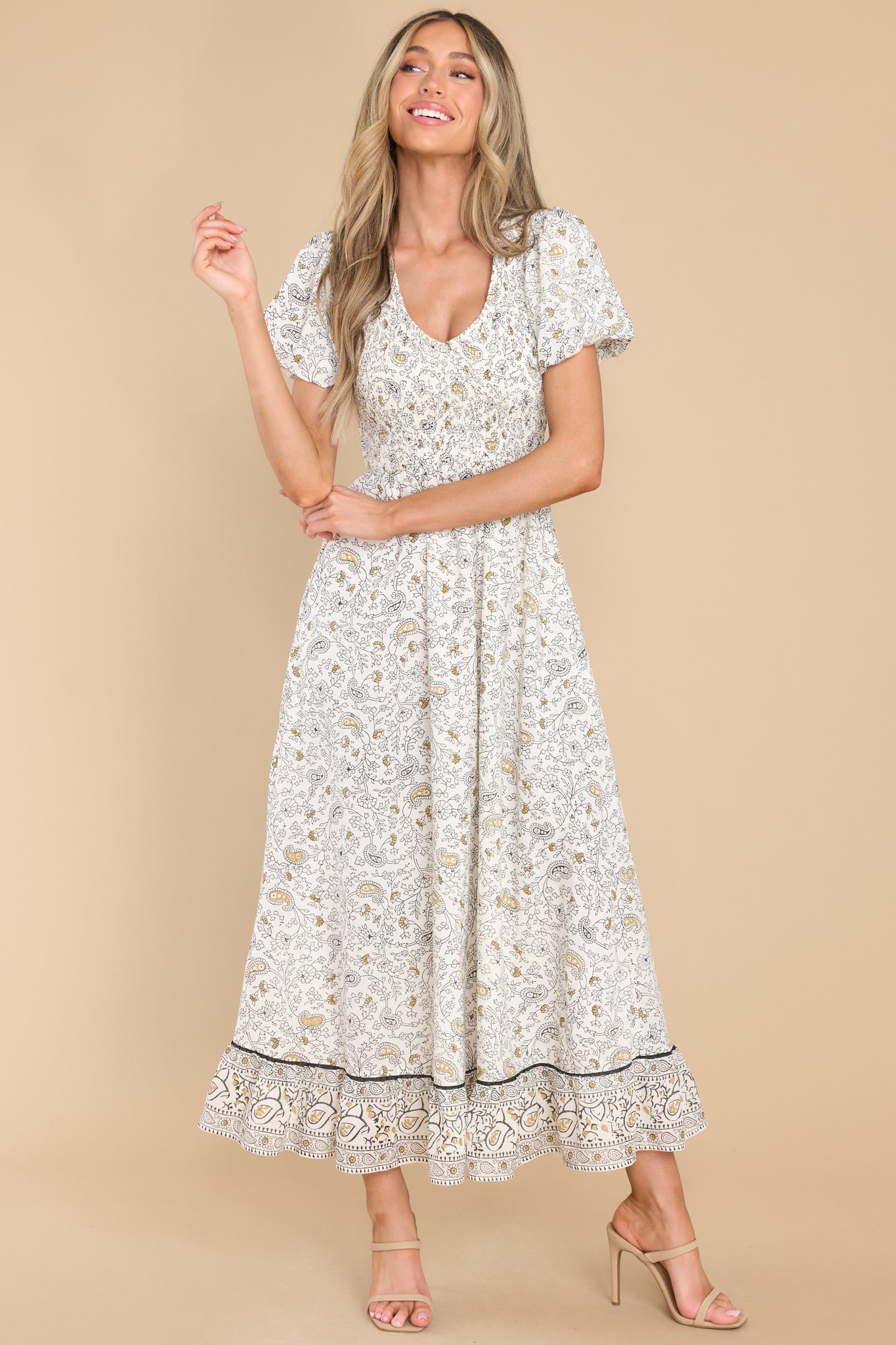 Harmoni Ornate Paisley Ankle Dress