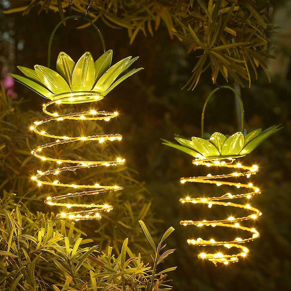 Garden Solar Powered Pineapple Hanging Led Light Warm White Light