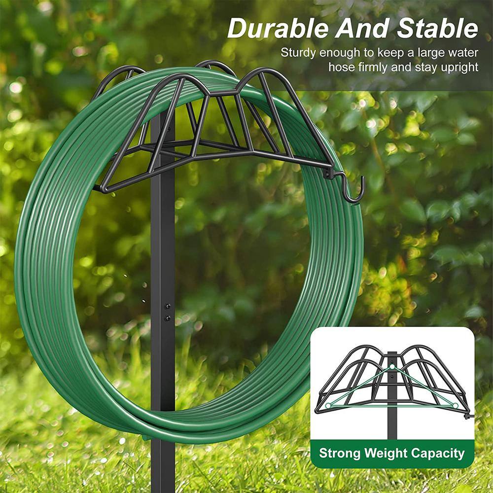 Cubilan Garden Hose Holder Freestanding Extra Thick Water Hose Stand Heavy-Duty Metal Garden Hose Storage Garden Hose Reel B0BPG22GZN