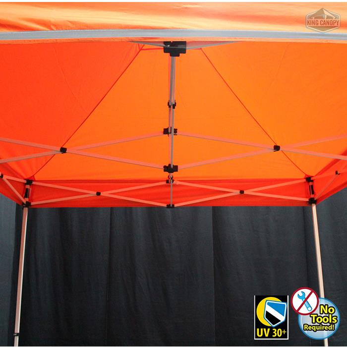 King Canopy FESTIVAL 10X10 Instant Pop Up Tent w/ HI-VIS ORANGE Cover