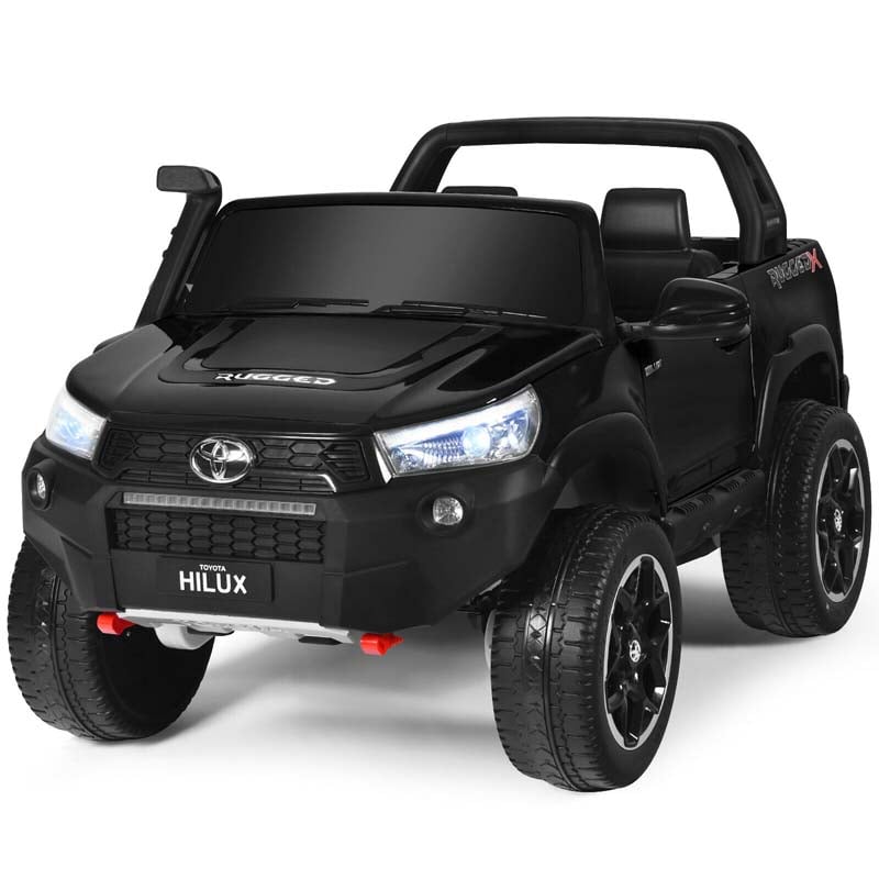 Licensed Toyota Hilux 2-Seater Kids Ride on Car 4WD 2x12V Battery Powered Riding Toy Truck with Remote