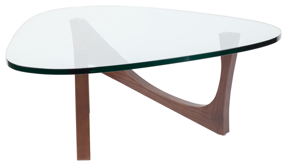 Akiro Walnut Wood Coffee Table   Coffee Tables   by Nuevo  Houzz