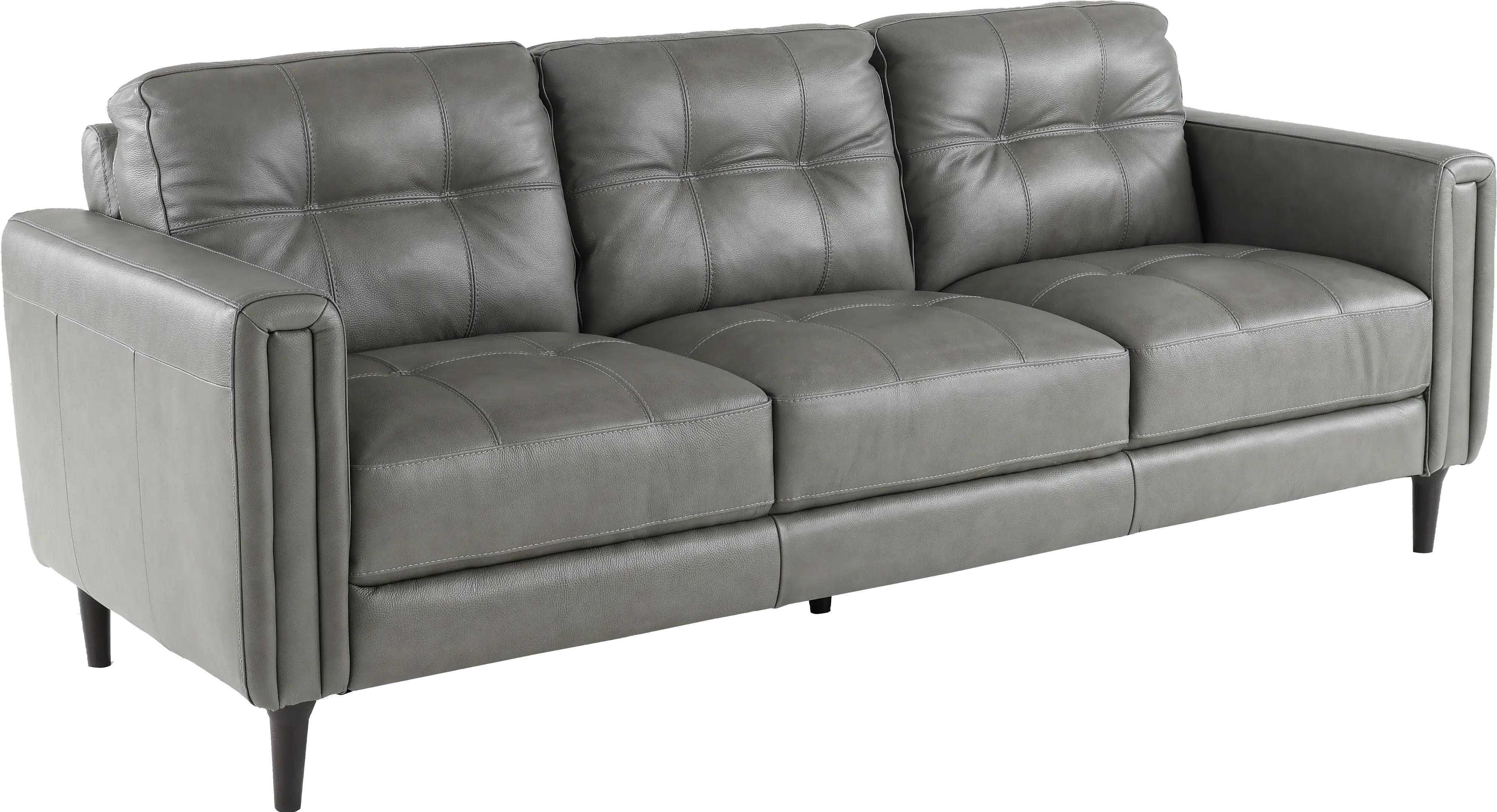 Verona Gray Leather Sofa