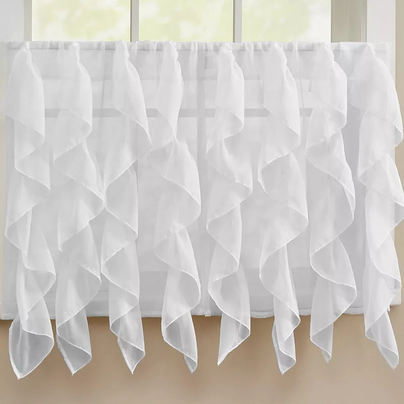 Sweet Home Sweet Home Collection Sheer Voile Vertical Ruffle Valence
