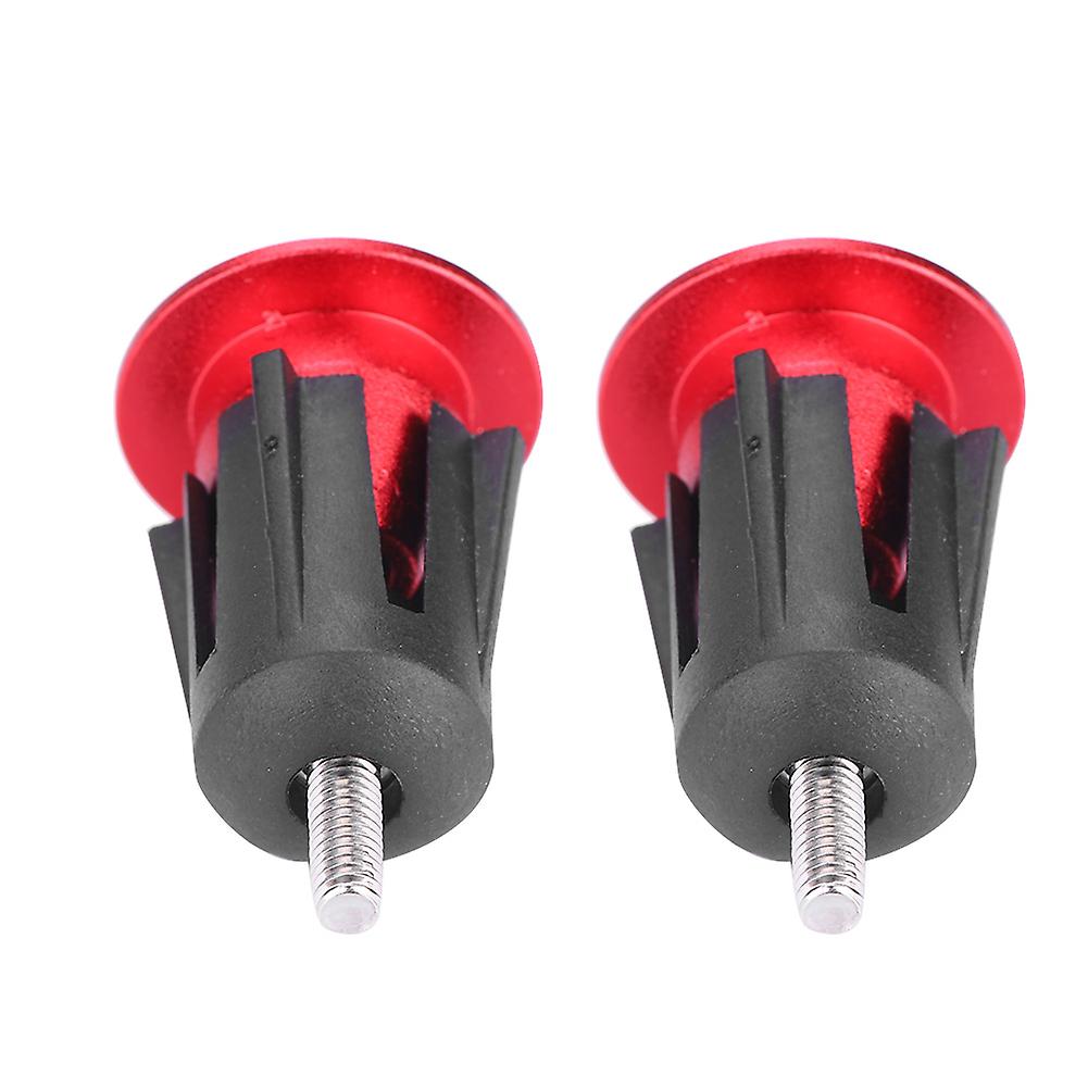 Aluminum Alloy Bike Grips Bar End Caps Plug For Mountain Bike Road Bicycle Handlebar (red)