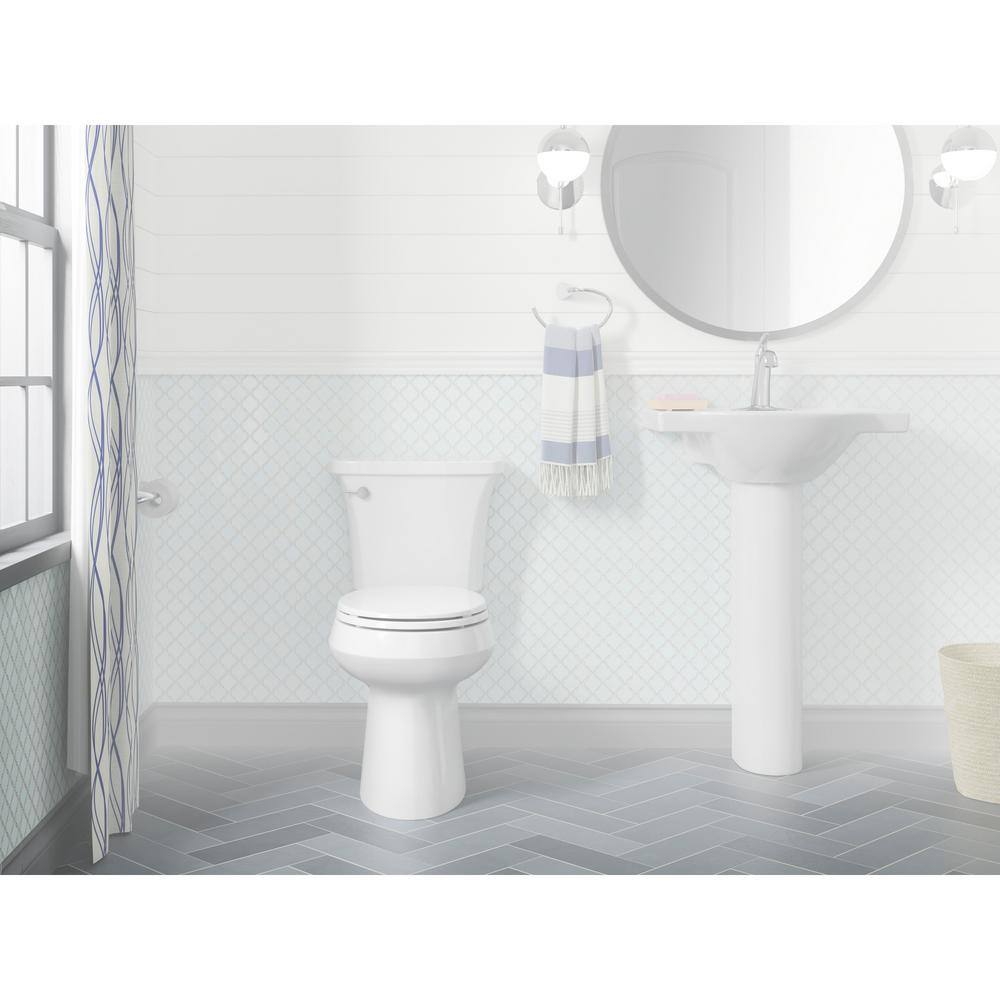 KOHLER Highline Arc the Complete Solution 2-Piece 1.28 GPF Single Flush Round-Front Toilet in White Seat Included (6-Pack) K-78253-6-0