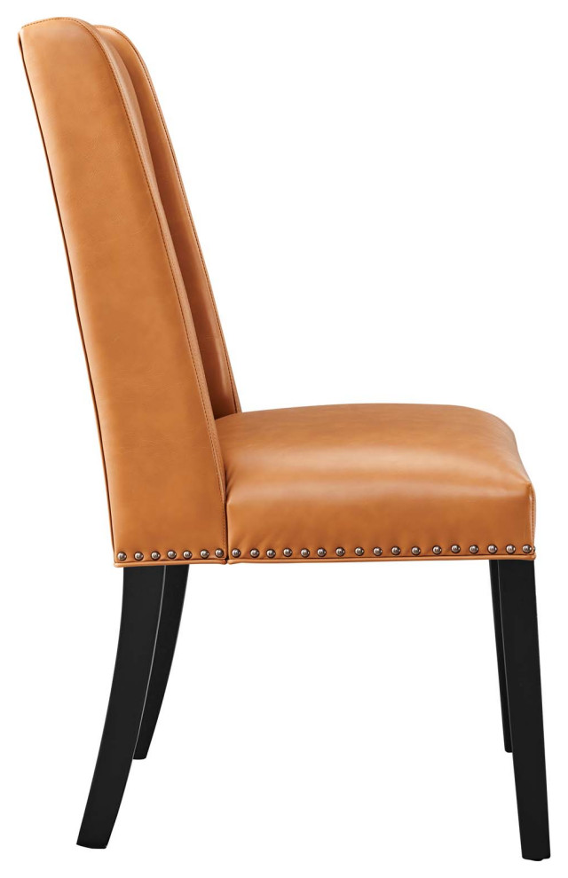 Baron Parsons Faux Leather Dining Side Chair   Contemporary   Dining Chairs   by Modway  Houzz