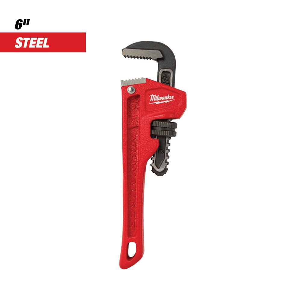 MW 6 in. Steel Pipe Wrench 48-22-7106