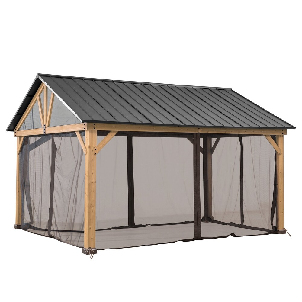 Sunjoy Universal Mosquito Netting for 13 ft. x 15 ft. Wood Framed Gazebos with Netting Tube