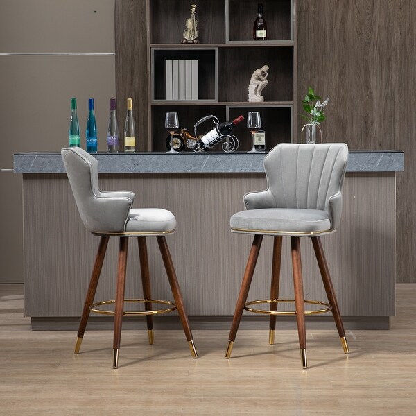 wivel Bar Stools with Backrest Footrest ，with a fixed height of 360 degrees